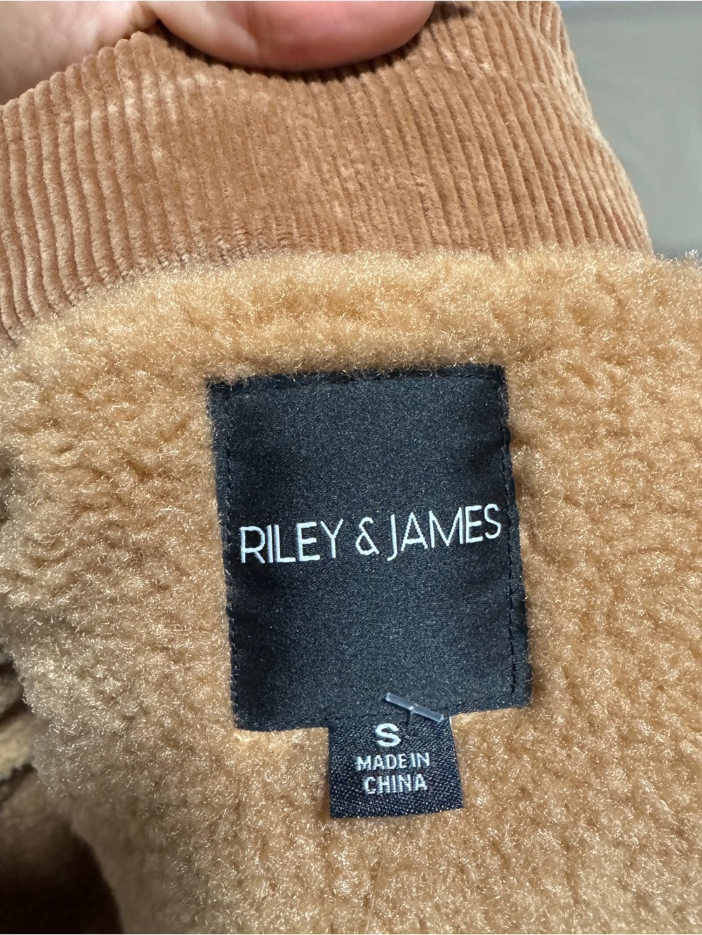 Brown Corduroy Sherpa Lined Zip Vest Cozy Fall Winter S - Picture 5 of 8
